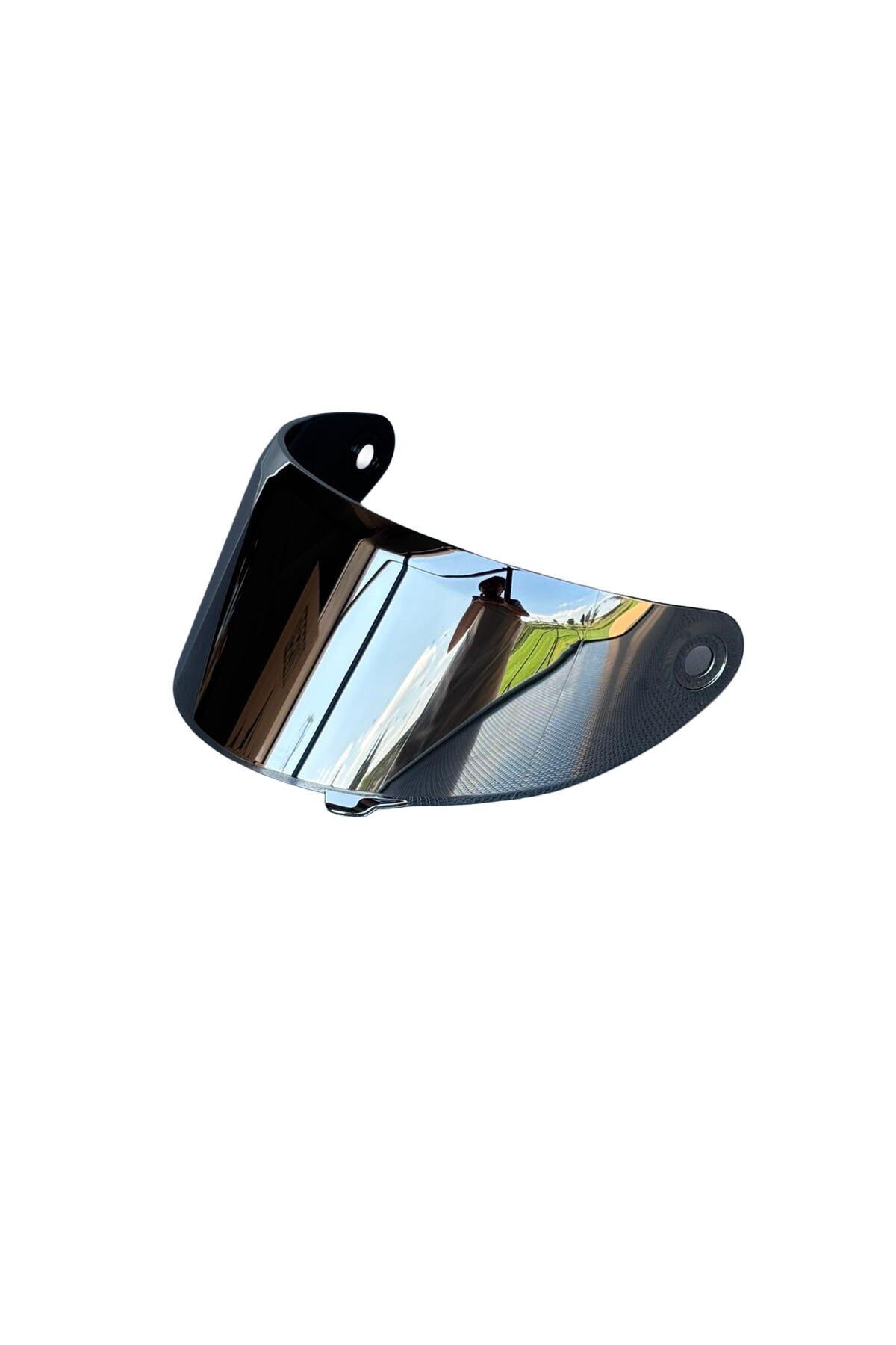 SCHARF Axxis V18C Uyumlu Silver Vizör – UV Korumalı, Dayanıklı Kask Camı Gümüş - Tek Ebat