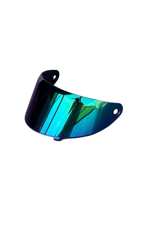 SCHARF Axxis V18C Uyumlu RainBow Vizör – UV Korumalı, Dayanıklı Kask Camı Yeşil - Tek Ebat