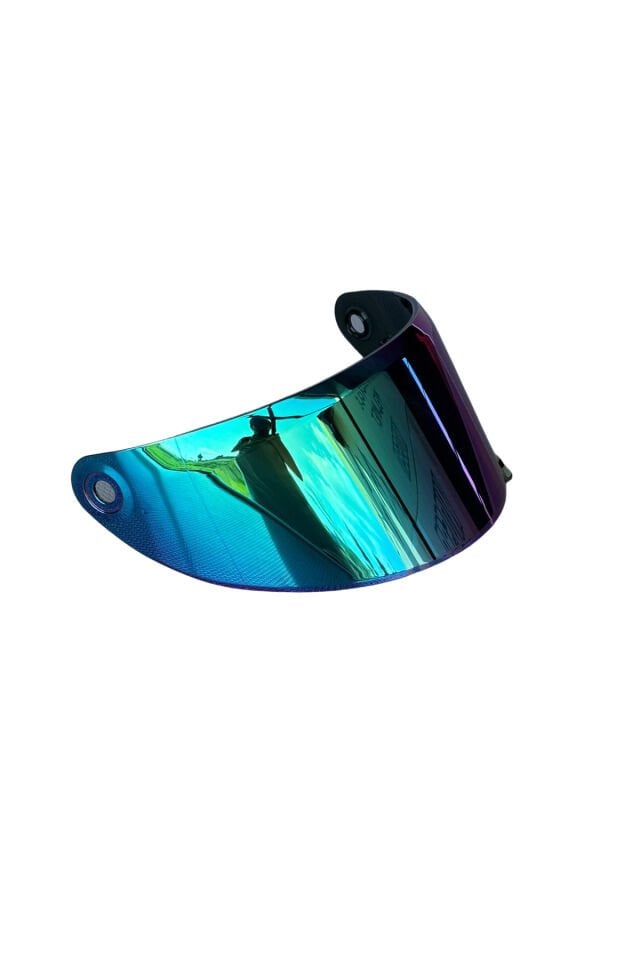 SCHARF Axxis V18C Uyumlu RainBow Vizör – UV Korumalı, Dayanıklı Kask Camı Yeşil - Tek Ebat