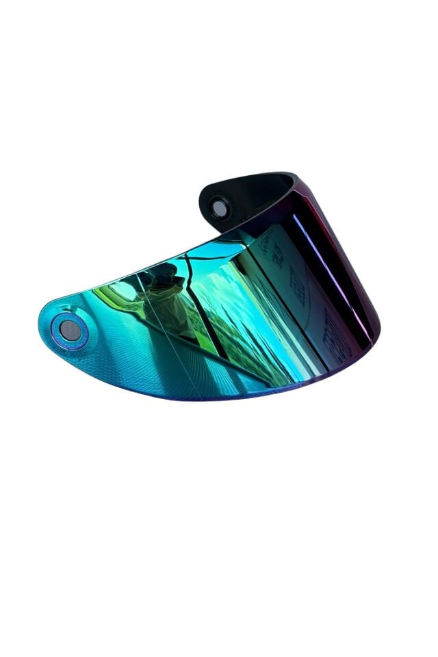 SCHARF Axxis V18C Uyumlu RainBow Vizör – UV Korumalı, Dayanıklı Kask Camı Yeşil - Tek Ebat