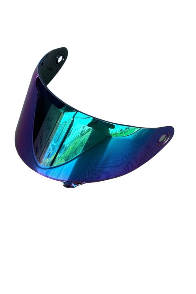 SCHARF Axxis V18C Uyumlu RainBow Vizör – UV Korumalı, Dayanıklı Kask Camı Yeşil - Tek Ebat