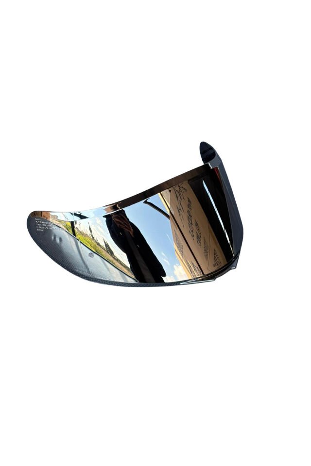 SCHARF MT V12B Uyumlu Silver Vizör – Stinger / Thunder 3 SV Uyumlu Kask Camı (Önden Açılan Model Uyumlu) Gümüş - Tek Ebat