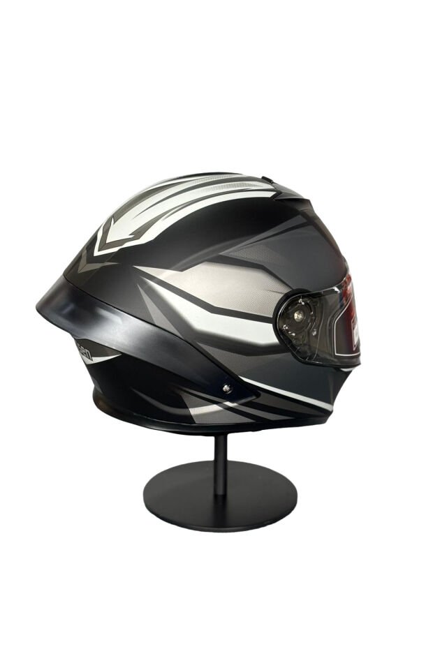 SCHARF Ws-602 Güneş Gözlüklü Full Face Kask (Şeffaf Vizörlü) MATT BLACK K4 (602) SİYAH - L