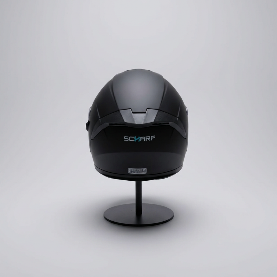 528 Şeffaf Vizörlü Yarım Motosiklet Kaskı - Güneş Camlı Açık Kask (Mat Siyah)