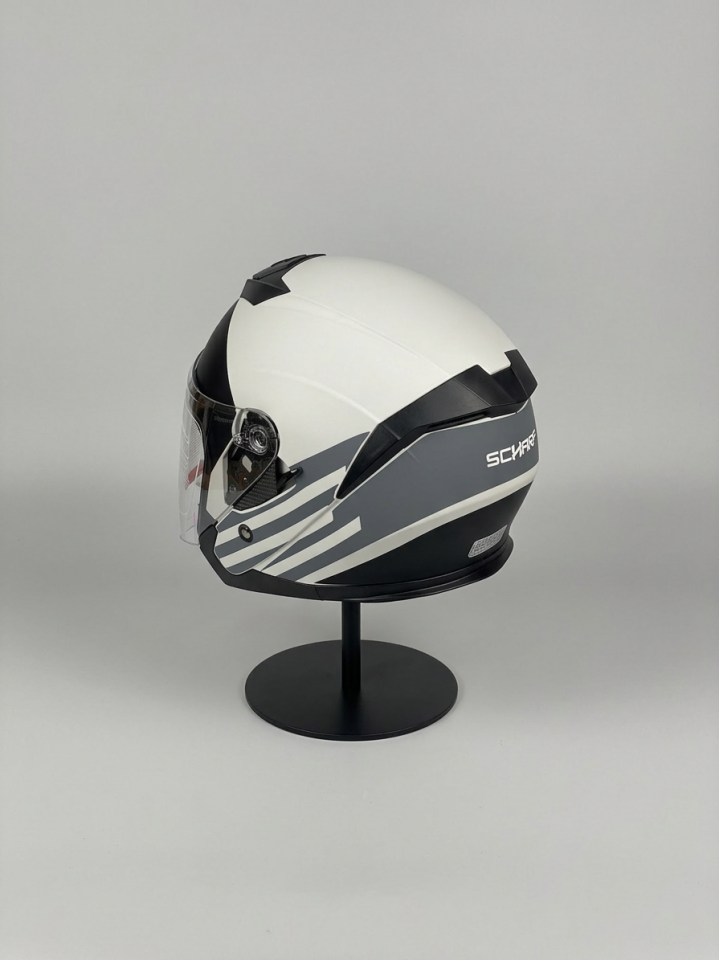 528 Şeffaf Vizörlü Yarım Motosiklet Kaskı - Güneş Camlı Açık Kask (P1)