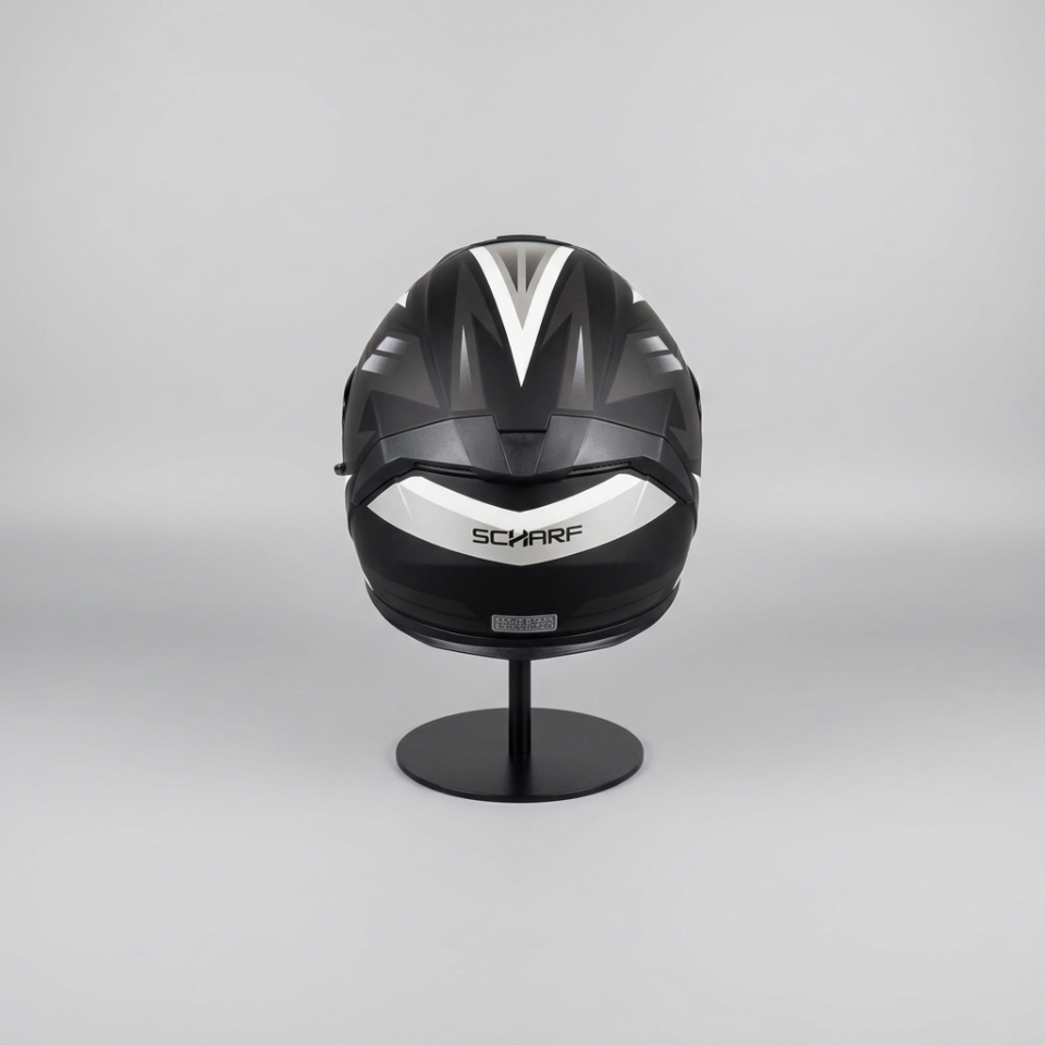 528 Siyah Vizörlü Yarım Motosiklet Kaskı - Güneş Camlı Açık Kask (S1 SILVER)