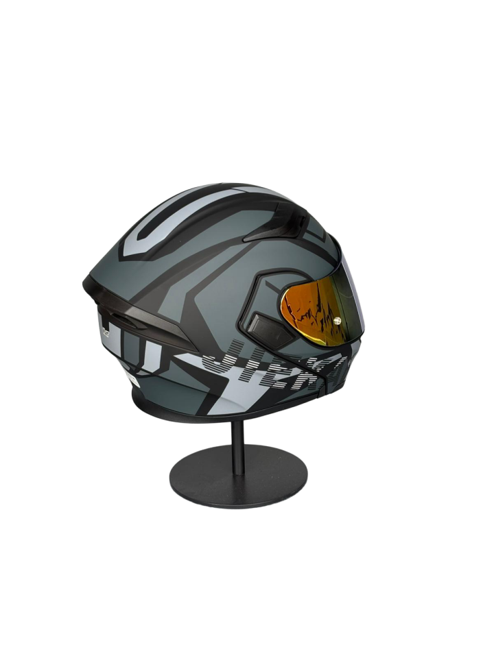 902 Güneş Vizörlü Çene Açılır Kask H1 GREY (RosePink Vizörlü)