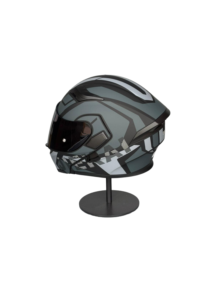 - 902 Güneş Vizörlü Çene Açılır Kask H1 GREY (Smoke Vizörlü)
