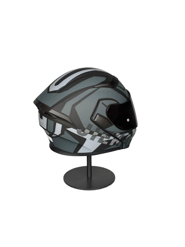 - 902 Güneş Vizörlü Çene Açılır Kask H1 GREY (Smoke Vizörlü)