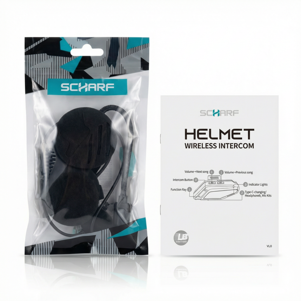 SCHARF L8 PRO Mega Bass 2. Nesil Bluetooth 5.4 Motosiklet Intercom | 2 Kişilik Bağlantı |