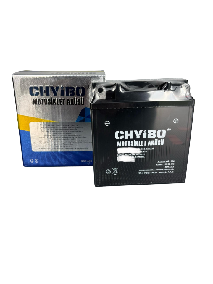 SCHARF 12N5L-BS 12V 5Ah Motosiklet Aküsü Bakımsız Sızdırmaz