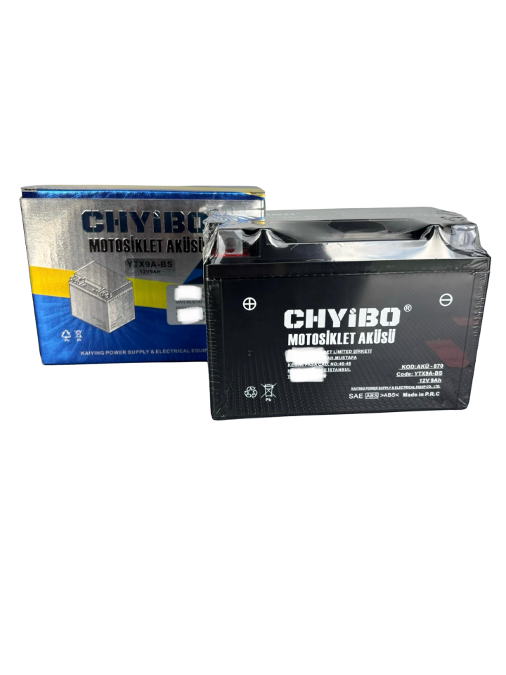 SCHARF YTX9A-BS 12V 9Ah Motosiklet Aküsü Bakımsız AGM Güçlü Marş Performansı