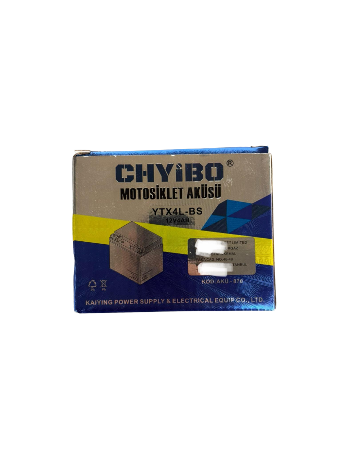 SCHARF YTX4L-BS 12V 4Ah Motosiklet Aküsü Bakımsız AGM