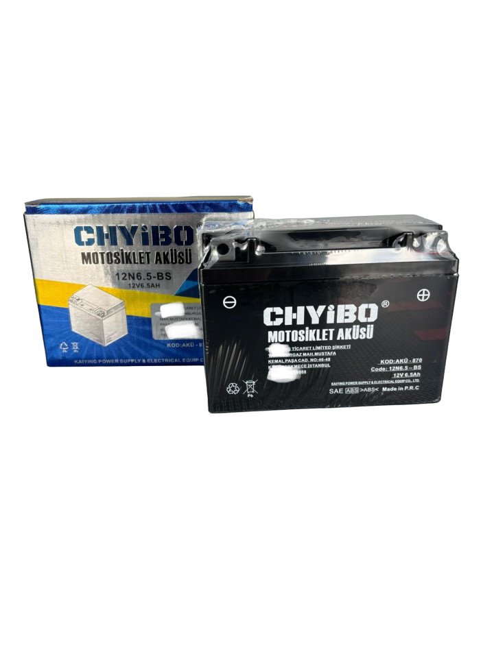 SCHARF 12N6.5-BS 12V 6.5Ah Motosiklet Aküsü – Bakımsız, Yüksek Marş Gücü