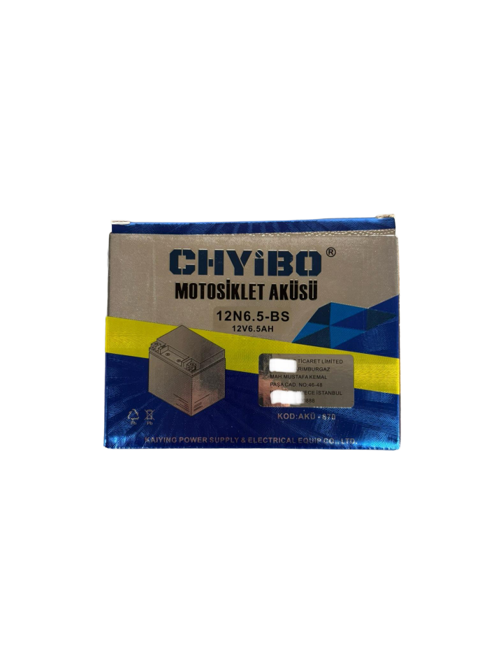 SCHARF 12N6.5-BS 12V 6.5Ah Motosiklet Aküsü – Bakımsız, Yüksek Marş Gücü