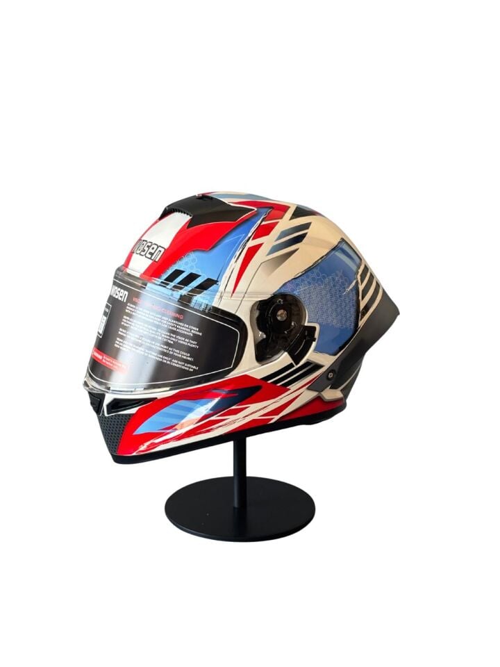 SCHARF Ws-602 Güneş Gözlüklü Full Face Kask (Şeffaf Vizörlü) WHITE K6 (602)