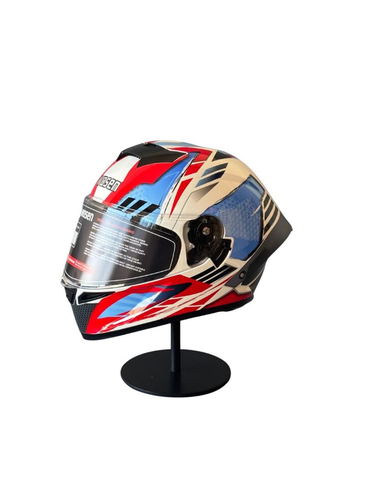 SCHARF Ws-602 Güneş Gözlüklü Full Face Kask (Şeffaf Vizörlü) WHITE K6 (602)