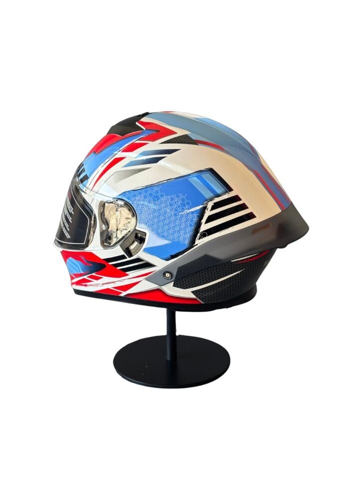 SCHARF Ws-602 Güneş Gözlüklü Full Face Kask (Şeffaf Vizörlü) WHITE K6 (602)