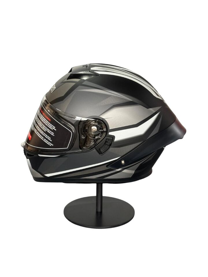 SCHARF Ws-602 Güneş Gözlüklü Full Face Kask (Şeffaf Vizörlü) MATT BLACK K4 (602)