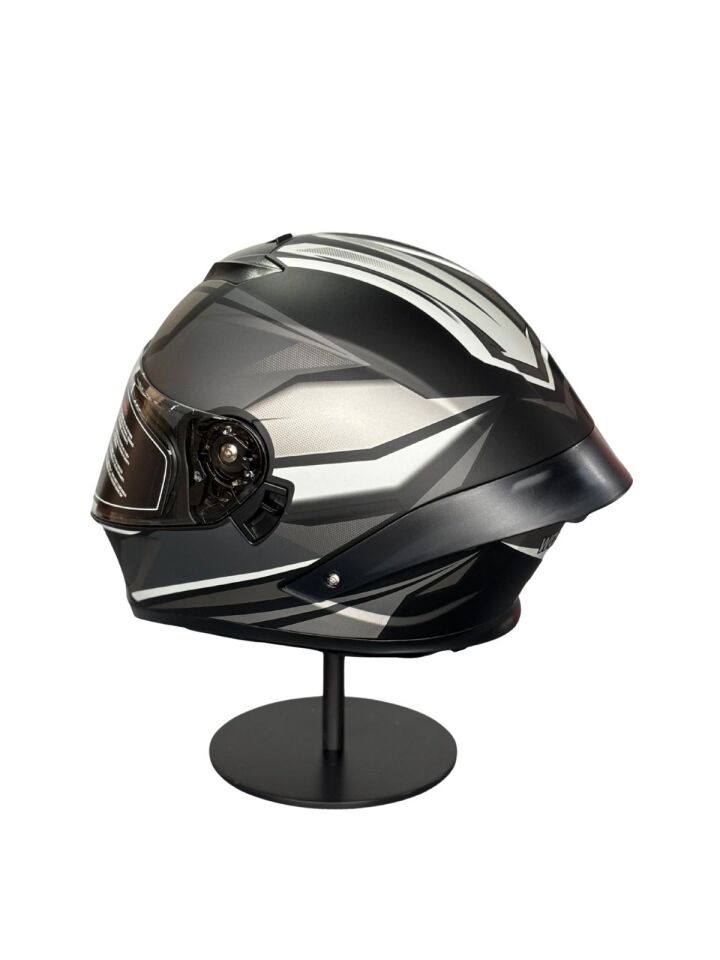 SCHARF Ws-602 Güneş Gözlüklü Full Face Kask (Şeffaf Vizörlü) MATT BLACK K4 (602)