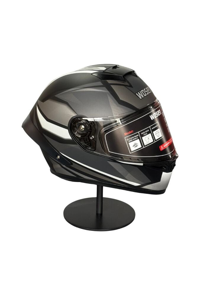 SCHARF Ws-602 Güneş Gözlüklü Full Face Kask (Şeffaf Vizörlü) MATT BLACK K4 (602)
