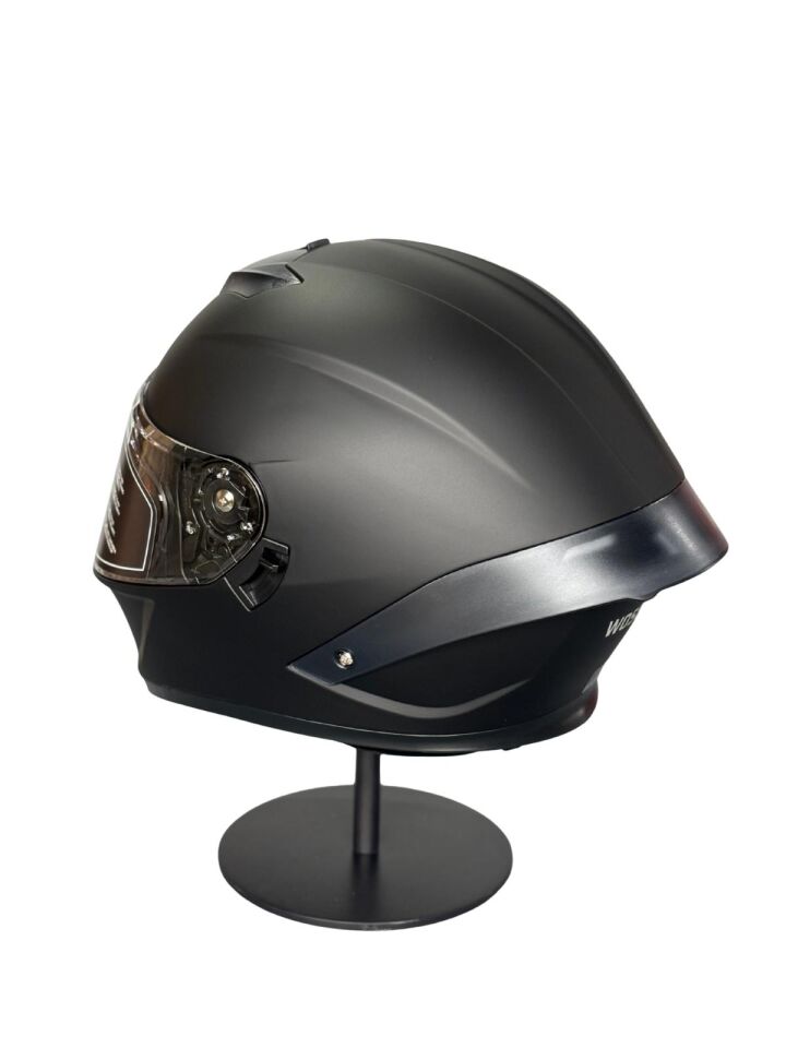 SCHARF Ws-602 Güneş Gözlüklü Full Face Kask (Şeffaf Vizörlü) MATT BLACK (602)