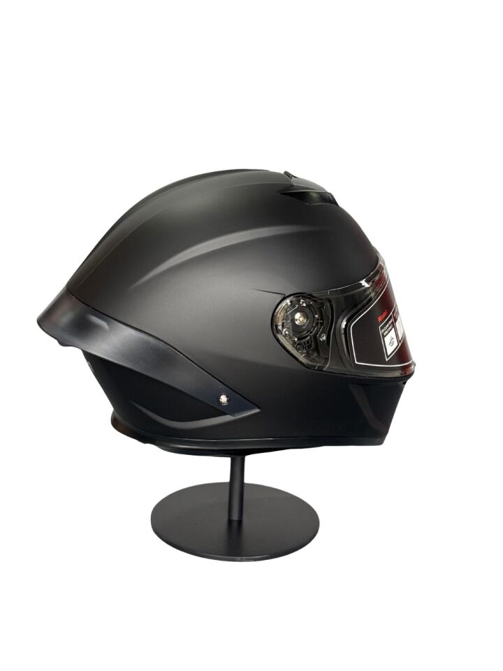 SCHARF Ws-602 Güneş Gözlüklü Full Face Kask (Şeffaf Vizörlü) MATT BLACK (602)