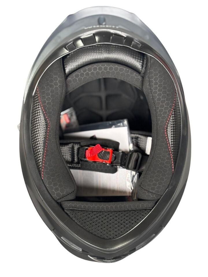 SCHARF Ws-602 Güneş Gözlüklü Full Face Kask (Şeffaf Vizörlü) MATT BLACK (602)