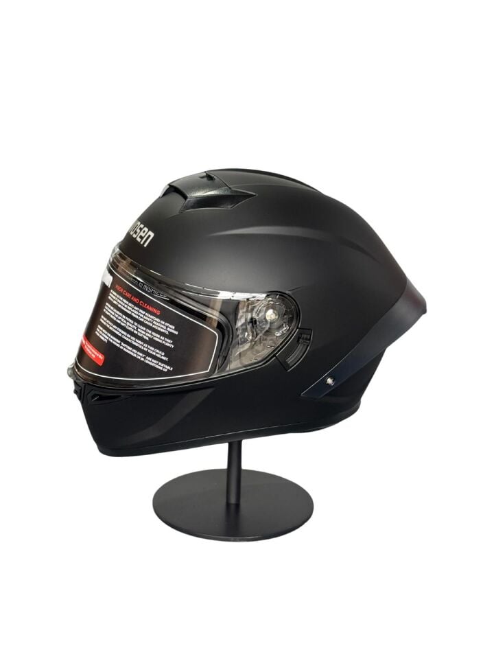 SCHARF Ws-602 Güneş Gözlüklü Full Face Kask (Şeffaf Vizörlü) MATT BLACK (602)